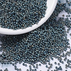 (RR2008) Матовый Металлический Патина Ирис Миюки круглые бусины рокайль, японский бисер, 11/0, (rr 2008) матовый ирис с патиной, 11/0, 2x1.3 мм, Отверстие: 0.8 мм, о 1100 шт / бутылка, 10 г / бутылка
