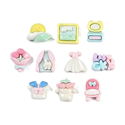 (52) Непрозрачная лаванда Непрозрачные кабошоны из смолы, разнообразные, разноцветные, 10.5~14.5x9.5~15.5x5.5~6.5 мм