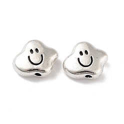 Античное Серебро Тибетский стиль сплава шарика, облако, античное серебро, 10x12x4.5 мм, отверстие : 1.6 мм, 263 шт / 500 г