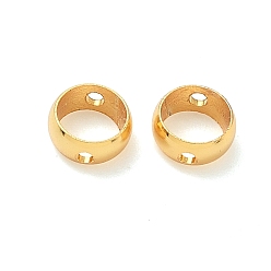 Настоящее золото 24K Латунной шариковой кадра, долговечный, без свинца и без кадмия, стойки покрытие, реальный 24 k позолоченный, 5.8x2.5 мм, отверстие : 1.1 мм, 4.7 мм внутренним диаметром