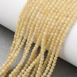 Топаз Нефрит Природный Топаз нефрита бисер нитей, круглые, 2~2.5 мм, отверстие : 0.5 мм, около 174~178 шт / нитка, 14.96''~15.16'' (38~38.5 см)