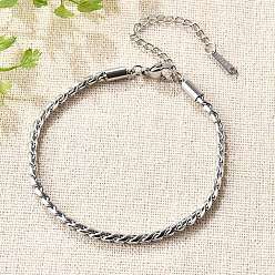 Нержавеющая Сталь Цвет 304 женские браслеты-цепочки из нержавеющей стали, цвет нержавеющей стали, 6-1/2 дюйм (16.5 см)