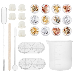 (52) Непрозрачная лаванда Ювелирные комплекты diy, с литьевой силиконовой формой, одноразовые латексные детские кроватки, одноразовые пластиковые пипетки для переноса, УФ-гель для ногтей, фольга и мерный стаканчик 100 мл, силиконовый клей, разноцветные, о 36 шт / комплект