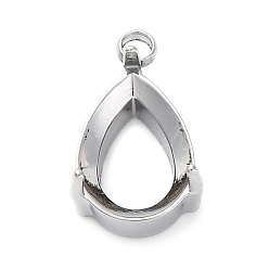 Нержавеющая Сталь Цвет 304 настройки гвоздя из нержавеющей стали, слеза, цвет нержавеющей стали, пригодный для стразов 9x7 мм, 13x7.5x5.5 мм, отверстие : 1.5 мм