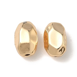 Настоящее золото 18K Самородки латунные бусины, долговечный, реальный 18 k позолоченный, 11.5x7x6 мм, отверстие : 1 мм