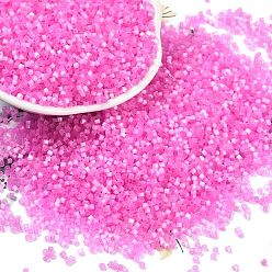 Камелия Имитация кошачьего глаза стеклянные бусины, окрашенные, цилиндр, камелия, 1.6x1.3 мм, отверстие : 0.8 мм, Около 60000 шт / фунт