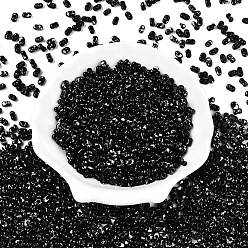 Черный Стеклянные бусины Пикассо, окрашенные распылением, арахис, чёрные, 6x4x3 мм, отверстие : 1.2 мм, Около 4000 шт / фунт