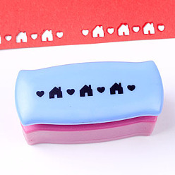 Дом Дыроколы из пластиковой бумаги, перфоратор для бумаги для рукоделия и скрапбукинга, случайный цвет, образец дома, 70x30x40 мм