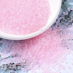 (RR266) Transparent Pink AB Миюки круглые бусины рокайль, японский бисер, 11/0, (rr 266) прозрачный розовый ab, 11/0, 2x1.3 мм, отверстия : 0.8 mm, около 50000 шт / фунт