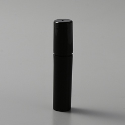 Black Plastic Sample Perfume Spray Bottles, Travel Fine Mist Atomizer, Refillable Bottle, Column, Black, 1.2x5.55cm, Capacity: 2ml(0.07fl. oz)