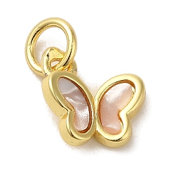 Бабочка Латунные подвески, без кадмия, без никеля и без свинца, с оболочкой, реальный 18 k позолоченный, бабочка, 8.5x8.5x2.5 мм, отверстие : 3.2 мм