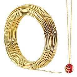 Золотистый Алюминиевая проволока, круглые, гибкая гибкая проволока для рукоделия, с катушкой, золотые, 15 датчик, 1.5 мм, около 82.02 футов (25 м) / мешок