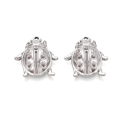 Нержавеющая Сталь Цвет 304 Настройки горный хрусталь из нержавеющей стали кулон, коровка, цвет нержавеющей стали, пригодный для стразов 1.5 мм, лоток : 1.5 мм, 20x19x5 мм, отверстие : 1.4~1.5 мм