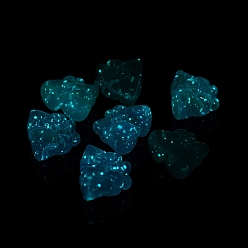 Mixed Color Luminous UV Plating Rainbow Iridescent Acrylic Beads, Glow in the Dark, Bell, Mixed Color, 24.5x19x12.5mm, Hole: 3mm