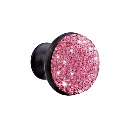 Rose Aluminium Alloy Cabinet Door Knobs, Diamond Painting Kitchen Drawer Pulls Cabinet Handles, Half Round, Rose, 35x37mm