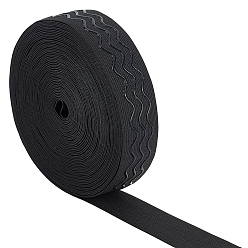 Schwarz 10 Meter Spandexband, rutschfestes Gummiband, Silikon, Schwarz, 1-1/8 Zoll (27 mm)