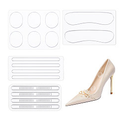 Прозрачный Прозрачные гелевые накладки на пятки, прозрачные, 107x71x2.5 мм