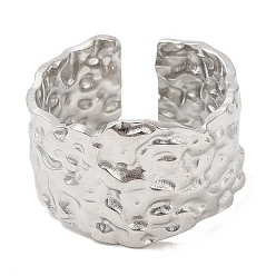 Нержавеющая Сталь Цвет Не тускнеет 304 открытые манжетные кольца из нержавеющей стали, кованая лента, цвет нержавеющей стали, размер США 7 1/4 (17.5 мм)