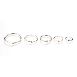 Платина Железные вкладыши для наклеивания листового стекла навесные кольца, платина, 31x2.5 мм