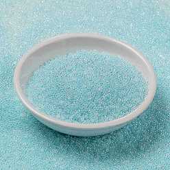 (RR522) Light Aqua Ceylon Perles rocailles miyuki rondes, perles de rocaille japonais, (rr 522) aqua clair ceylon, 15/0, 1.5mm, trou: 0.7 mm, environ 250000 pièces / livre