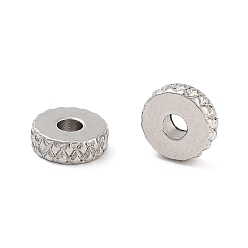 Нержавеющая Сталь Цвет Не тускнеет 202 бусины из нержавеющей стали, колонка, цвет нержавеющей стали, 6x2 мм, отверстие : 1.8 мм