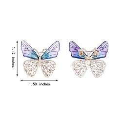 Golden Crystal Rhinestone Butterfly Brooch Pin, Cute Animal Alloy Badge for Clothes Suits Jacket Backpack, Golden, 38x36mm