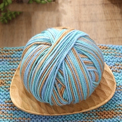 Светло-Голубой Кашемир сегмент окрашенная пряжа, для ткачества, вязание крючком, Небесно-голубой, 2 мм, около 131.23 ярдов (120 м) / моток