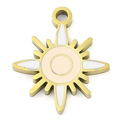 Звезда 304 подвески из нержавеющей стали, с эмалью, золотые, звезда, 17x15x1.7 мм, отверстие : 1.6 мм