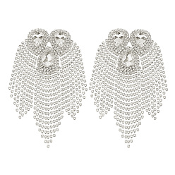 Платина 2шт. железная кисточка эполет, со стразами, значок на плече, платина, 185x81x9.5 мм