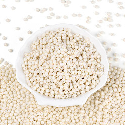 (404) Непрозрачное AB Кислое яблоко Стеклянные бусины с перламутровым эффектом для выпечки, круглое отверстие, двухконусные, цветочный белый, 3.5~4x4~4.5 мм, отверстие : 1~1.2 мм, Около 5625 шт / 450 г