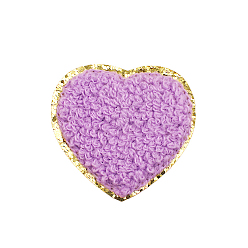 Средняя Орхидея Полотенце в стиле вышивки ткань гладить/пришивать заплатки, аппликация, значки, для одежды, платье, шляпа, джинсы, украшения своими руками, сердце, средне орхидеи, 50x50 мм