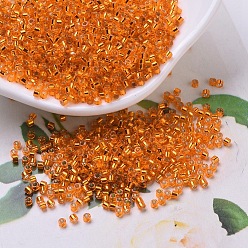 (DB0045) Оранжевый с Серебряной Подкладкой Бусины miyuki delica, цилиндр, японский бисер, 11/0, (дБ 0045) оранжевый с серебряной подкладкой, 1.3x1.6 мм, отверстия: 0.8 мм, около 10000 шт / мешок, 50 г / мешок