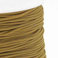 Dark Goldenrod Polyester Cords, Dark Goldenrod, 0.8mm, about 131.23~142.16 yards(120~130m)/roll