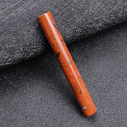 Красный Камень Натуральная красная яшма, лечебная колонна, каменные украшения, Камень Рейки для балансировки энергии, медитационной терапии, 75x10 мм