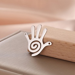 Нержавеющая Сталь Цвет Шкентели нержавеющей стали, рука, цвет нержавеющей стали, 25x24 мм