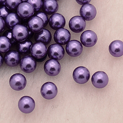 Темная Орхидея Абс пластмасса имитация жемчужина круглые бусины, окрашенные, без отверстия , темные орхидеи, 8 мм , около 1500 шт / мешок