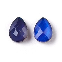 Colorful Faceted Glass Cabochons, Changing Color Mood Cabochons, teardrop, Colorful, 10x7x4.6mm