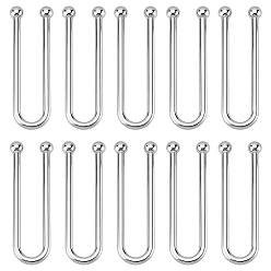 Платина 10шт. U-образные застежки-пряжки для бикини из цинкового сплава, для застежки спереди купальника, платина, 61.5x20.5x6.5 мм