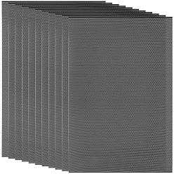 Черный Листы ПВХ с отверстием, прямоугольные, чёрные, 300x200x0.18 мм, отверстие : 0.5 мм