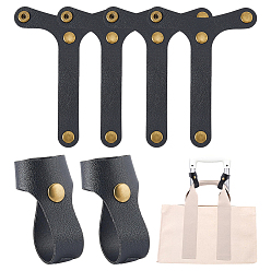 Черный Ремни для багажа с фиксированной пряжкой из искусственной кожи, эластичные ремни для багажа, чёрные, 142x112x1.7 мм