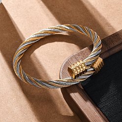 Золотой & Цвет Нержавеющей Стали 304 браслеты из нержавеющей стали для женщин, ионное покрытие (ip), золотые и нержавеющая сталь цвет, 3/4 дюйм (1.75 см), внутренний диаметр: 2-1/4 дюйм (5.65x5.7 см)