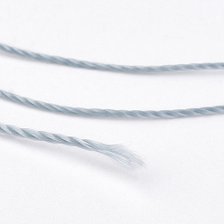 Light Steel Blue Polyester Thread, for Custom Woven Jewelry Making, Light Steel Blue, 0.2mm, about 1000m/roll