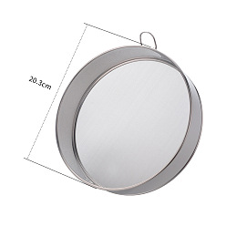 Нержавеющая Сталь Цвет Не тускнеющие полуавтоматические 304 просеиватели из нержавеющей стали для выпечки, сито для муки, для выпечки, цвет нержавеющей стали, 203x50 мм