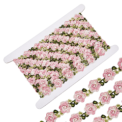 Pink Отделка цветочным кружевом из полиэстера, кружевные ленты для аксессуаров одежды, розовые, 3/4 дюйм (20 мм)