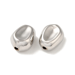 Платина Стойки обшивки латунные бусины, долговечный, без свинца и без кадмия, овальные, платина, 15.5x12x8.5 мм, отверстие : 1.8 мм