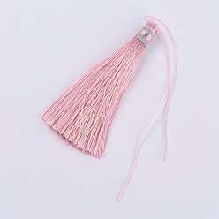 Pink Нейлоновая нить кисточкой большие украшения кулон, розовые, 100x10 мм