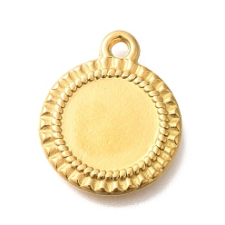Настоящее золото 18K 304 Настройки кабошон из нержавеющей стали кулон, плоско-круглые, реальный 18 k позолоченный, 19x16x1.9 мм, отверстие : 2 мм