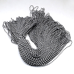 Черный Полиэфирные и спандексные веревочные веревки, 1 внутреннее ядро, чёрные, 2 мм, около 109.36 ярдов (100 м) / пачка