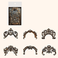 (52) Непрозрачная лаванда 24 шт. 6 стили бумажных наклеек для альбомов, для альбома для вырезок diy, украшение дневника, разнообразные, разноцветные, 29~34x44~46.5x0.1 мм, 4 шт / стиль