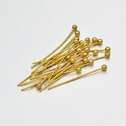 Золотой Контакты латунь шаровой головкой, золотые, 20 мм, штифты : 0.46 мм, 24 датчик, Около 9090 шт / 500 г